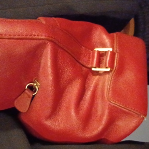 GUC - Etienne Aigner Genuine Cowhide Leather Wine Color Bag - Picture 13 of 14